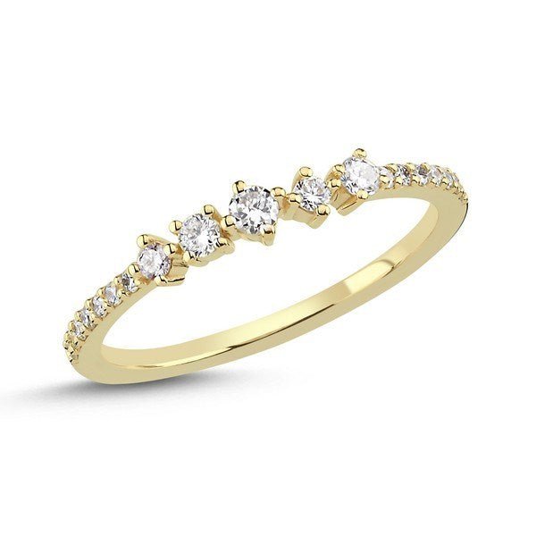 Noelle ring i 14 karat guld med 0,21 ct diamanter – Nuran